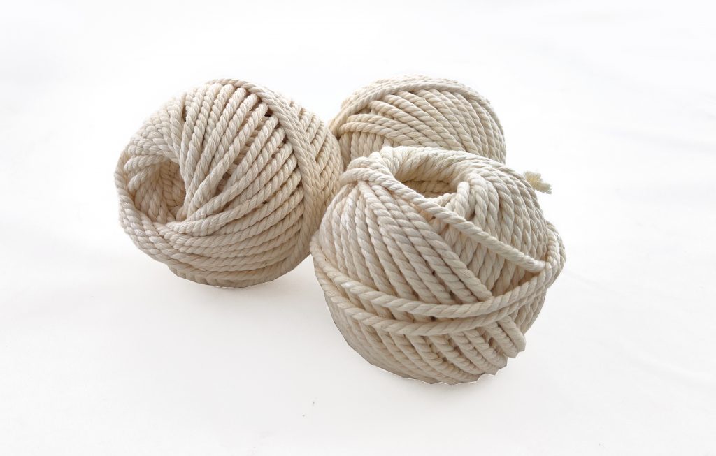 3M corde tressée en coton 5mm / Cordelette tressée, corde au mètre