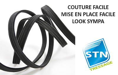 Flat bungee cord, polyester marlow, natural rubber, Flat Polyester bungee cord