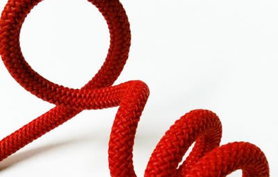Red bungee cord knitted made in france, bungee cord by the meter Knitted Sandow